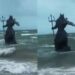 ¿Cómo sobrevivió la estatua de Poseidón a la fuerza del huracán ‘Beryl’?